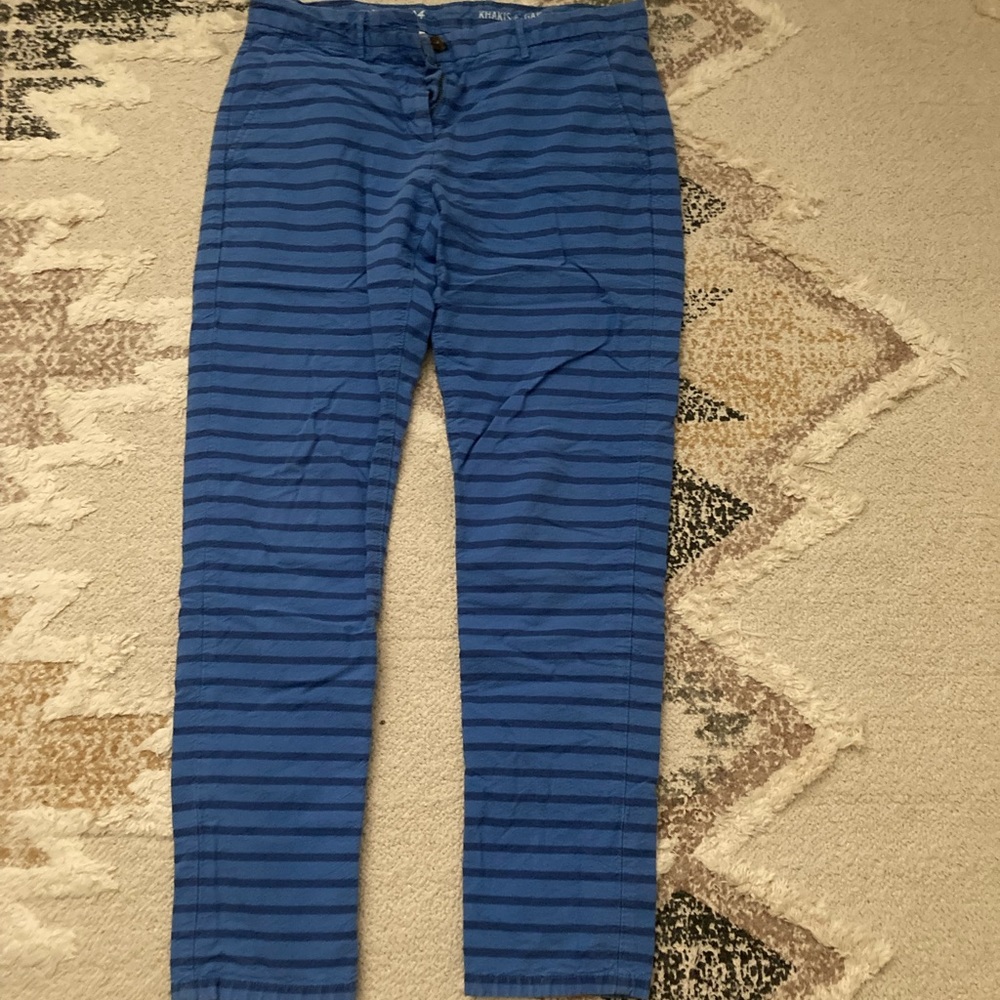 Blue stripped Khaki Pants